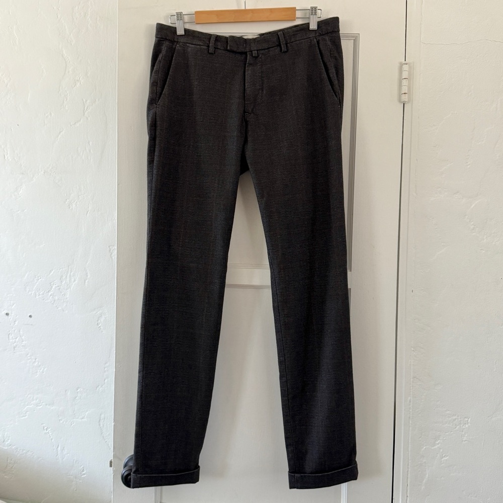 Briglia 1949 Slim Men's Black Grey Brown Cotton Italian Dress Pants Size 50